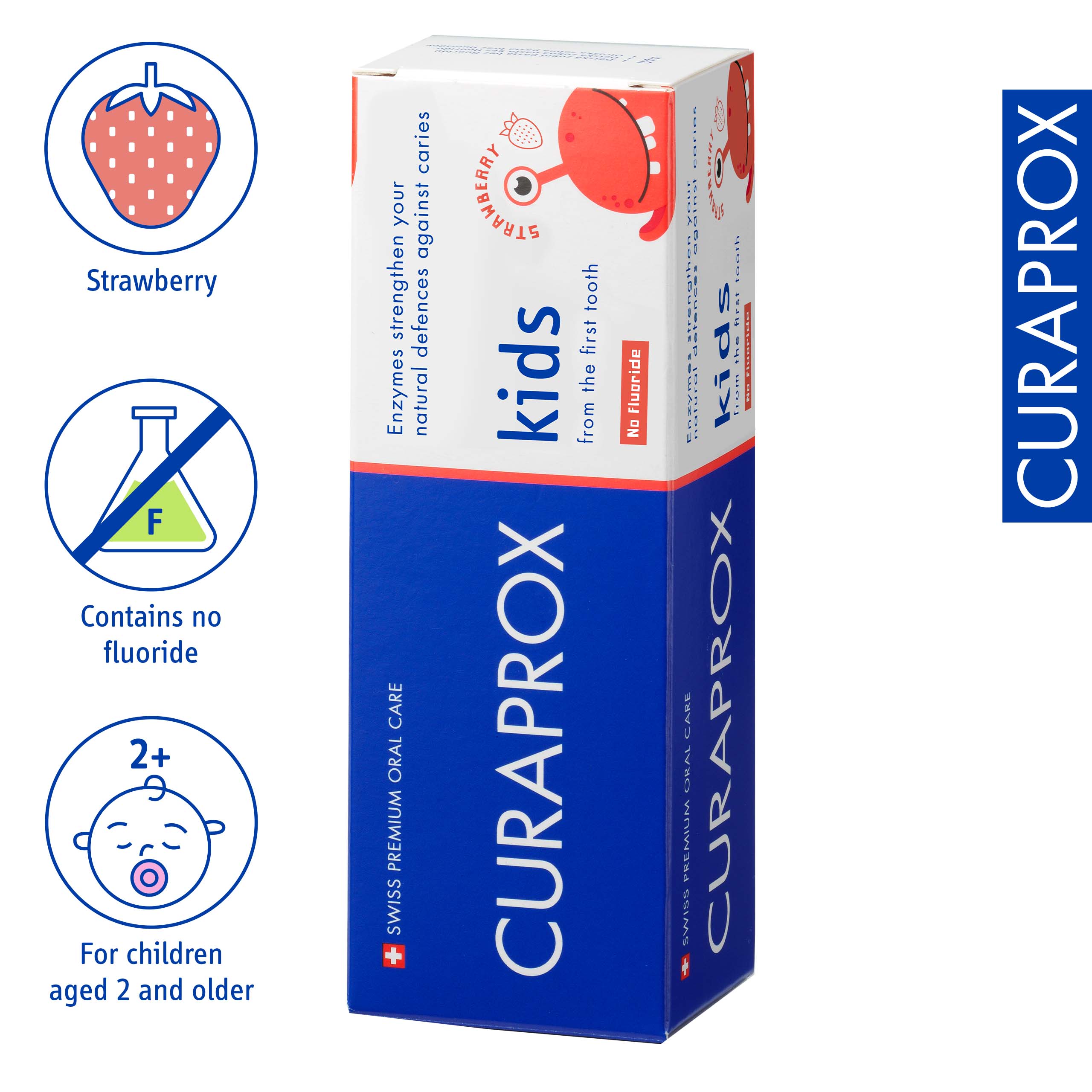 Children's toothpaste. kids strawberry. without fluoride. 60 ml - Image 2