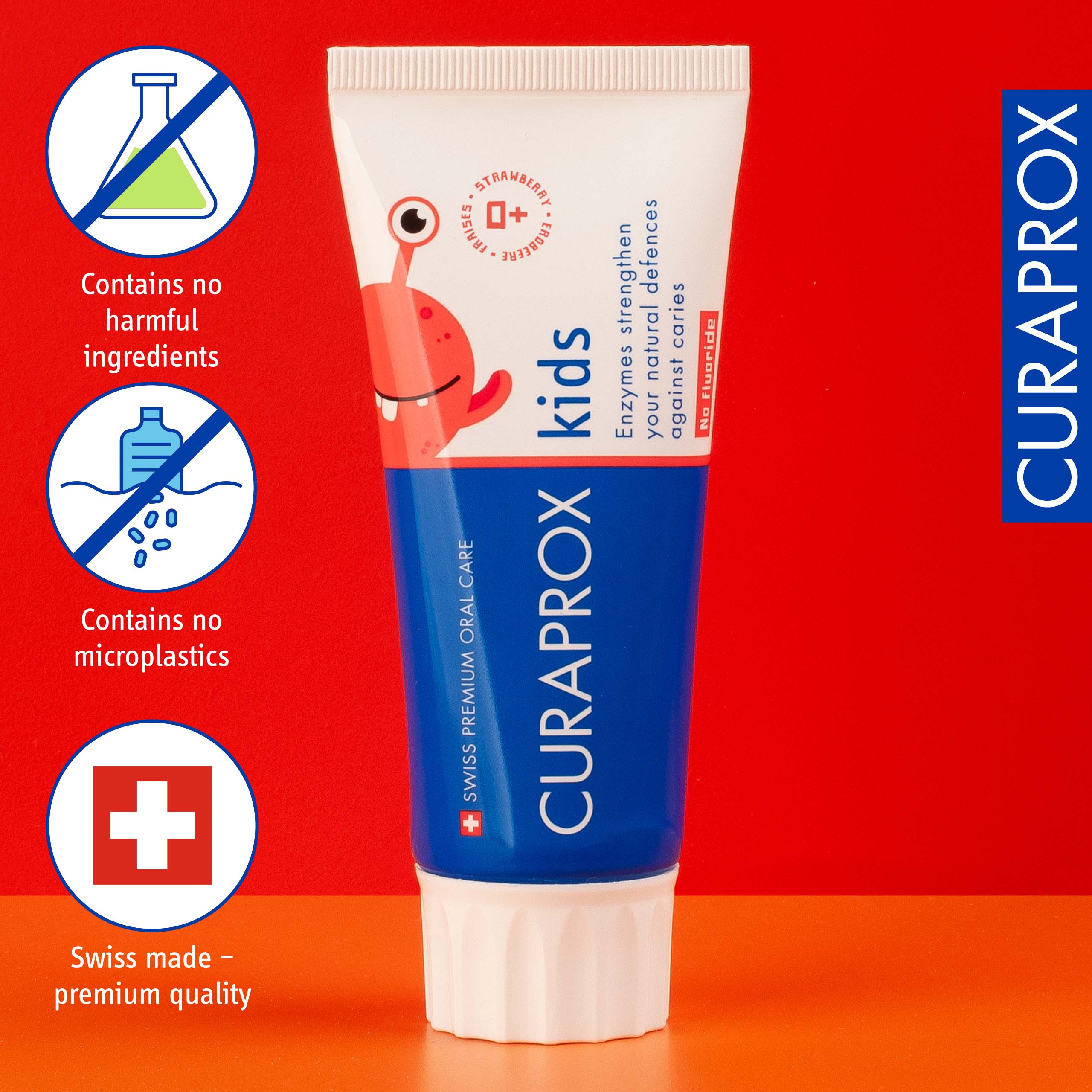 Children's toothpaste. kids strawberry. without fluoride. 60 ml - Image 3