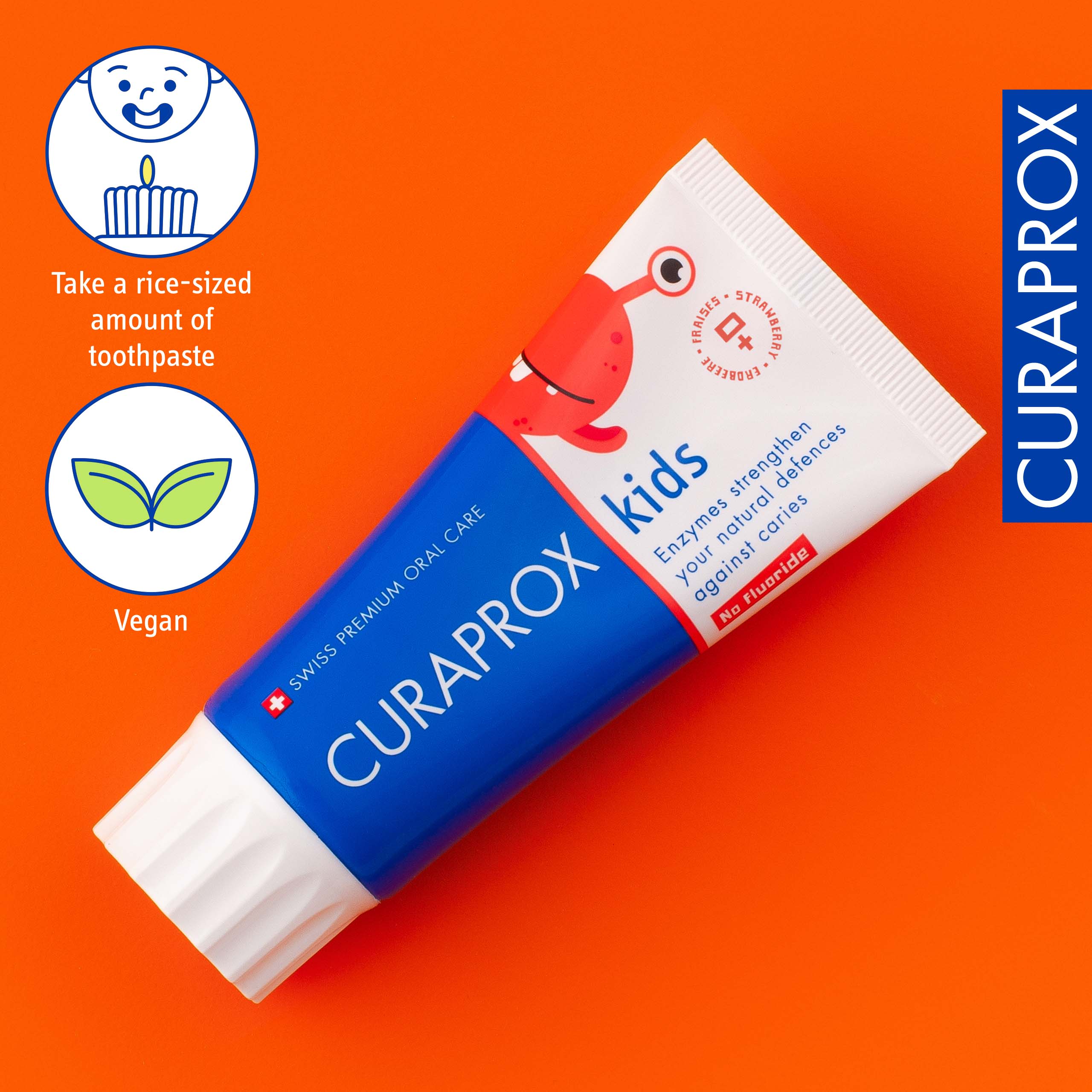 Children's toothpaste. kids strawberry. without fluoride. 60 ml - Image 4