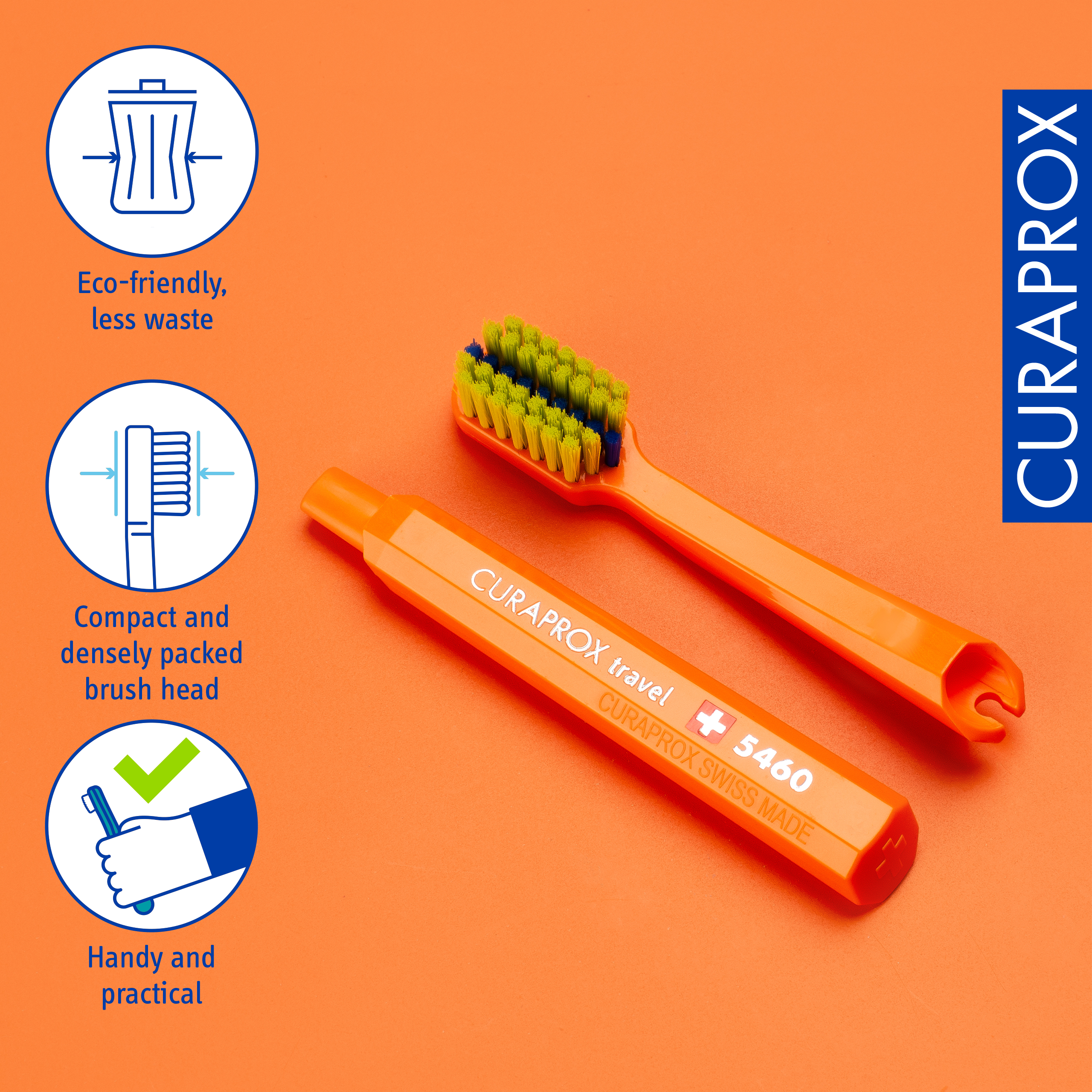 Ortho Travel Set spare brush head. Orange. 2 pcs - Image 4