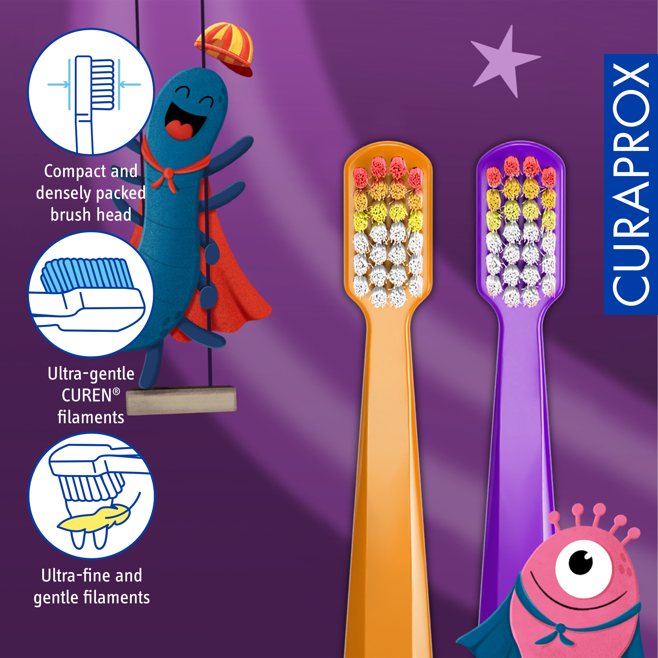 Curaprox kids Superheroes Edition. 2 pcs - Image 3